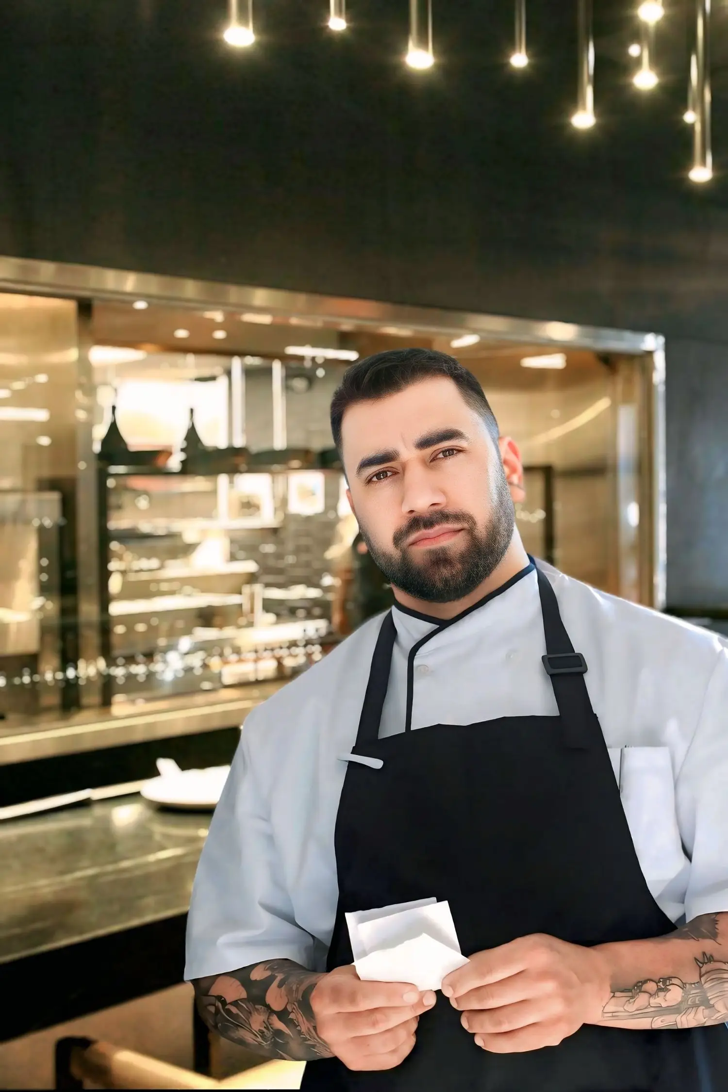 Séf a Zoravelliquecuisine konyhai környezetében